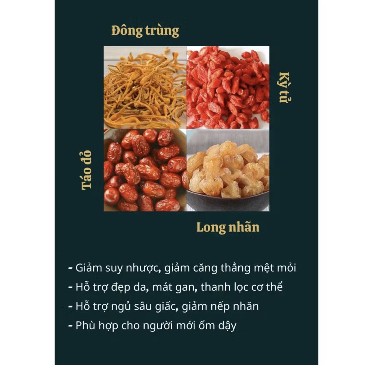 Trà đông trùng tứ vị